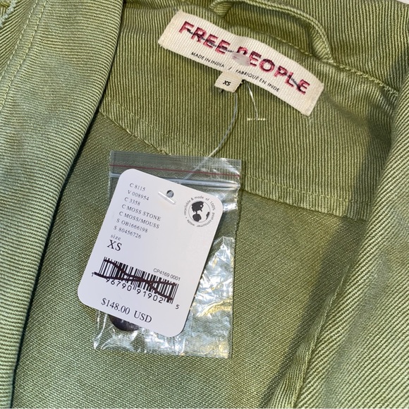 NWT Free People Katrina Bed Jacket in Olive Green - Picture 5 of 6